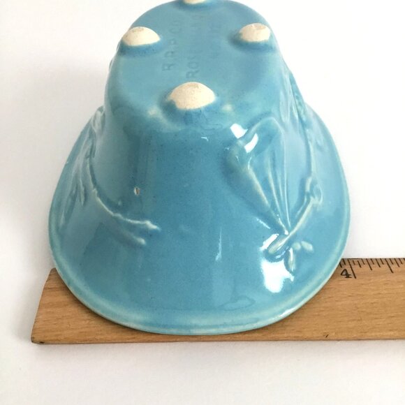 R.R.P. CO. Roseville Aqua Blue Stork Planter VTG Nursery Decor Baby Shower Gift - Picture 7 of 8